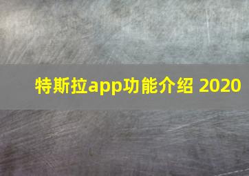 特斯拉app功能介绍 2020